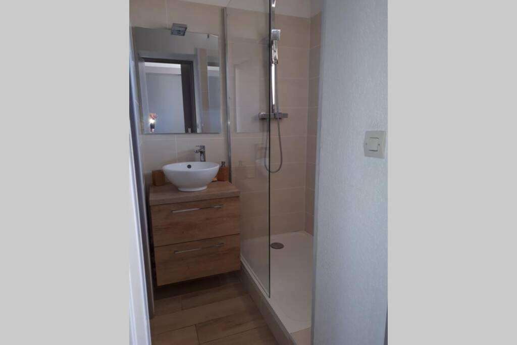 T2 Climatise Vue Sur Mer, Wifi, Piscine Et Parking Сет Екстериор снимка
