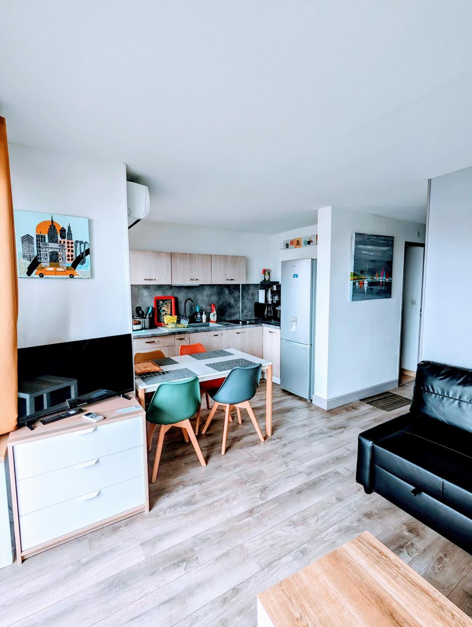 T2 Climatise Vue Sur Mer, Wifi, Piscine Et Parking Сет Екстериор снимка